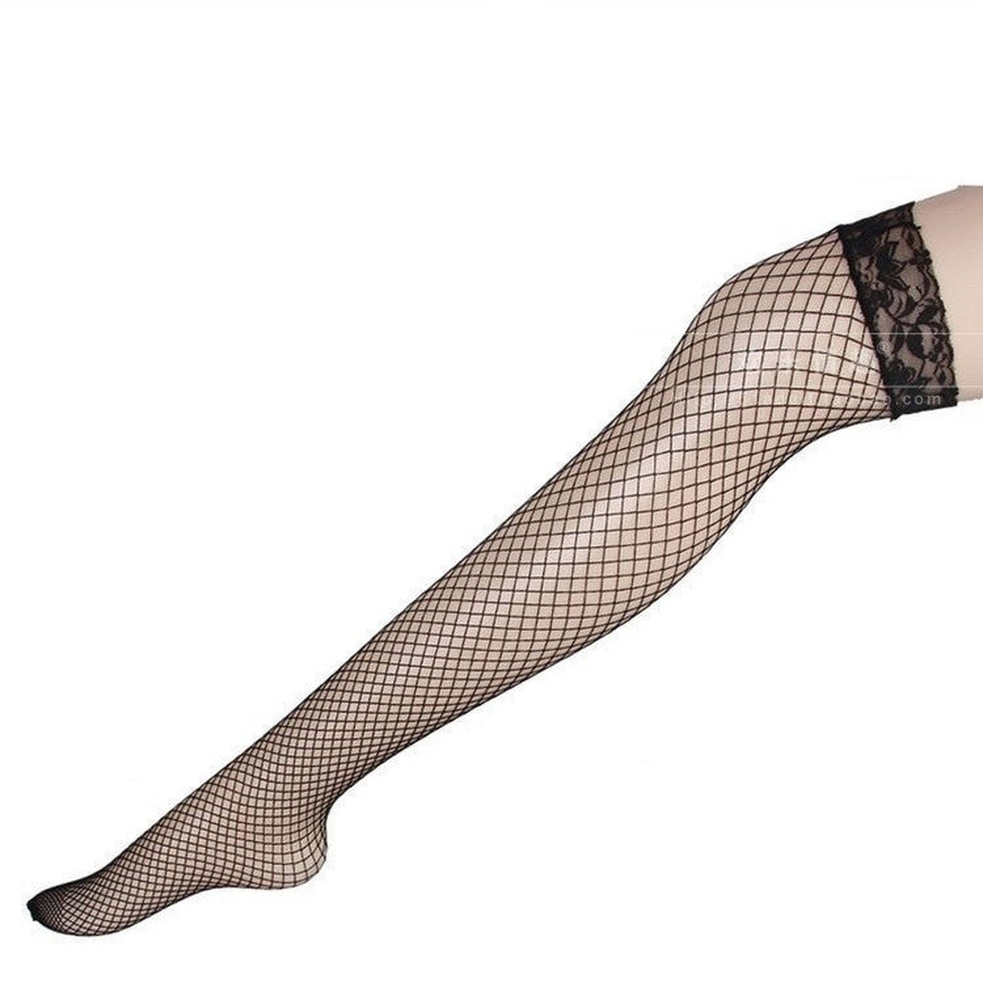 AUKUU Ouvert Strumpfhose Damenmode Sexy Netzstrumpfhose mit Spitzenborte, halblange Socken, über das Knie, Zweiteiliges Set, Einheitsgröße