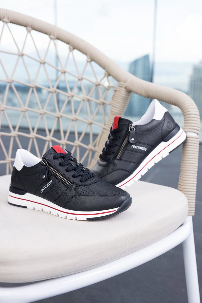 Remonte Keilsneaker mit gepolstertem Fußbett, Freizeitschuh, Halbschuh, Schnürschuh