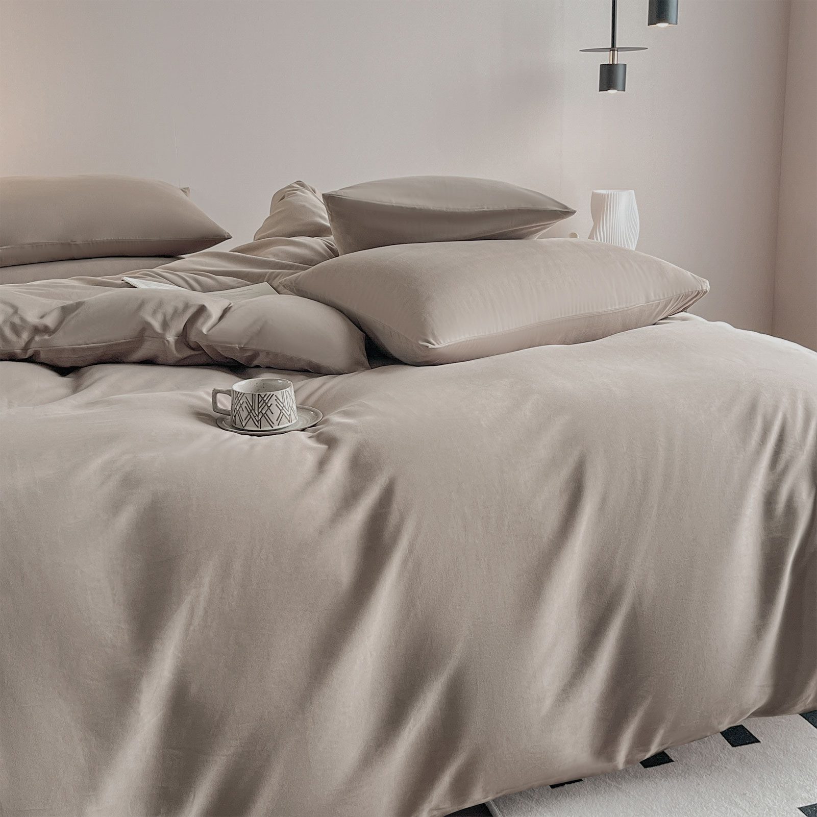 KEAYOO Bettwäsche Biber Bettwäsche, 2 teilig, Einfarbige Biber Warm Bettwäs günstig online kaufen