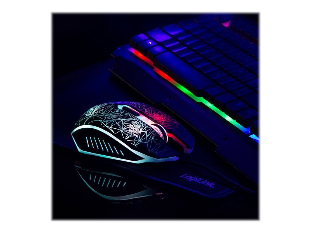 LogiLink LOGILINK Keyboard und Mouse plus Mauspad LogiLink Gaming Combo Set (ID Tastatur- und Maus-Set