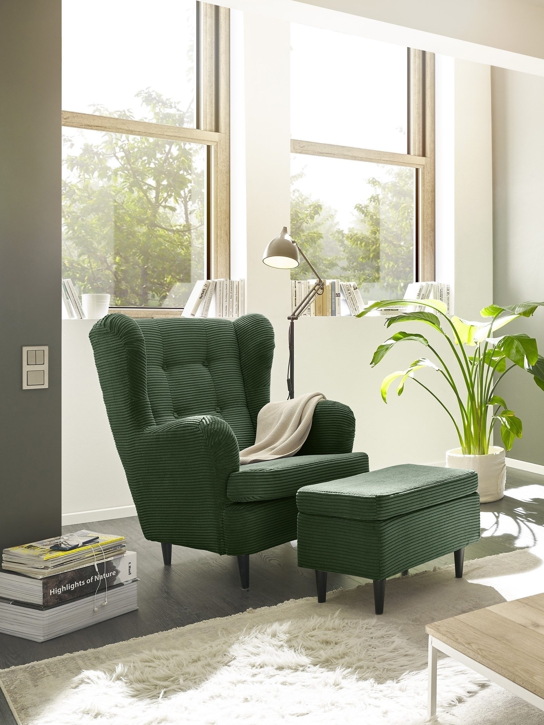 freiraum Fußhocker OSKAR, in winter moss günstig online kaufen