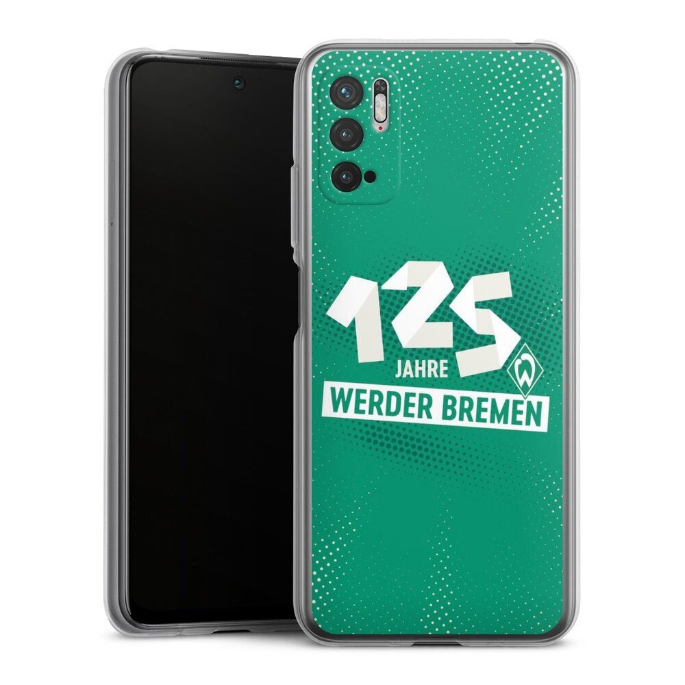 DeinDesign Handyhülle 125 Jahre Werder Bremen Offizielles Lizenzprodukt, Xiaomi Redmi Note 10 5G Silikon Hülle Bumper Case Handy Schutzhülle