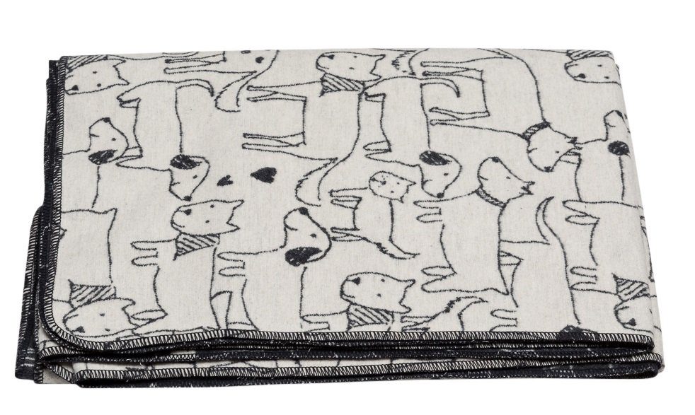 Kinderdecke Juwel 'Hunde allover' 140 x 200 cm Rohweiß, DAVID FUSSENEGGER günstig online kaufen