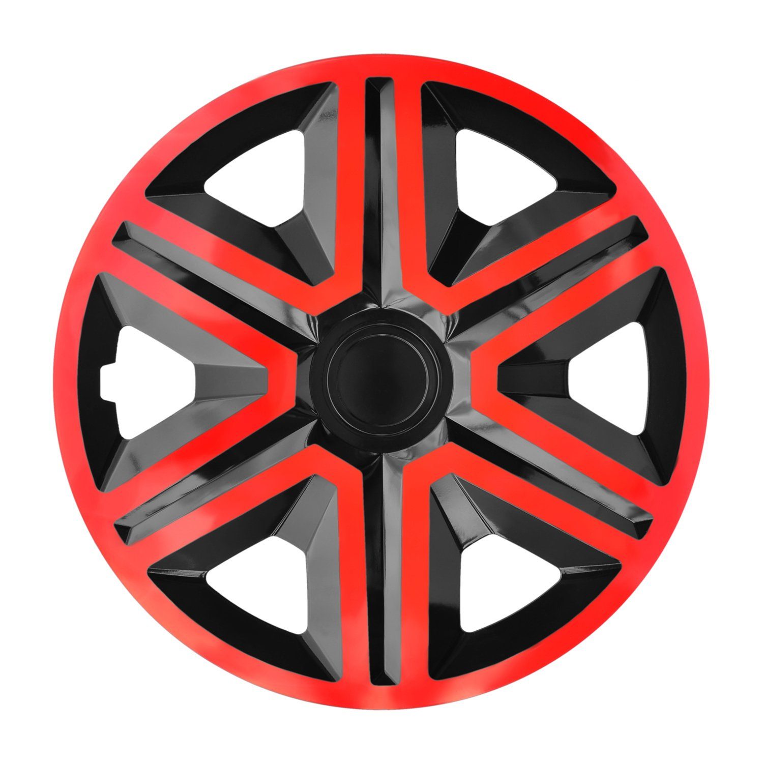 Zoll, 15" 15 Radkappen Rot Stück (4-St) 4 in NRM Komplettset Radzierblenden Radkappen Action Doublecolor,