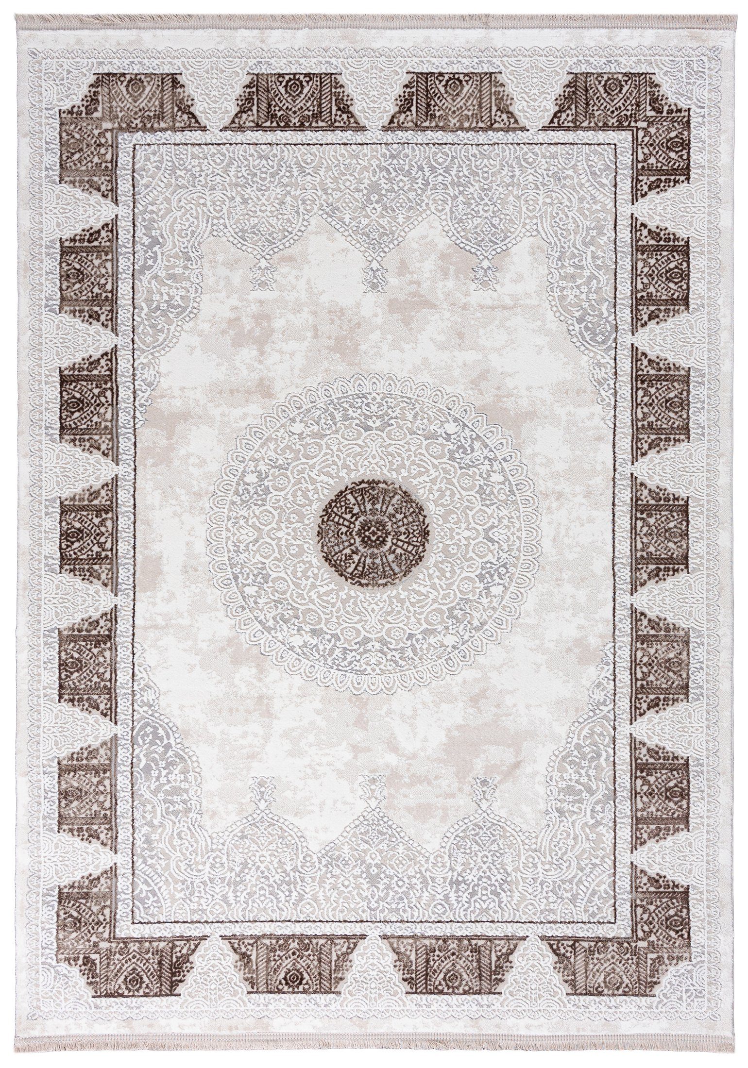 Mazovia Orientteppich Orientalisch Teppich mit Fransen, 80 x 150 cm, Kurzflor, Fransen, Orientteppich, Vintage – Bild 3 von 5