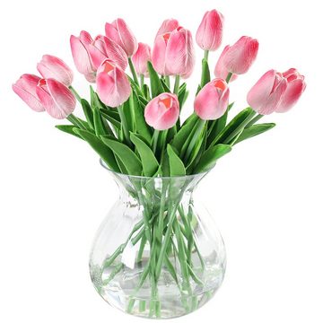 Kunstblumenstrauß 10 STK Künstliche Tulpen Gefälschte,für Hochzeitsstrauß Dekor, Caterize