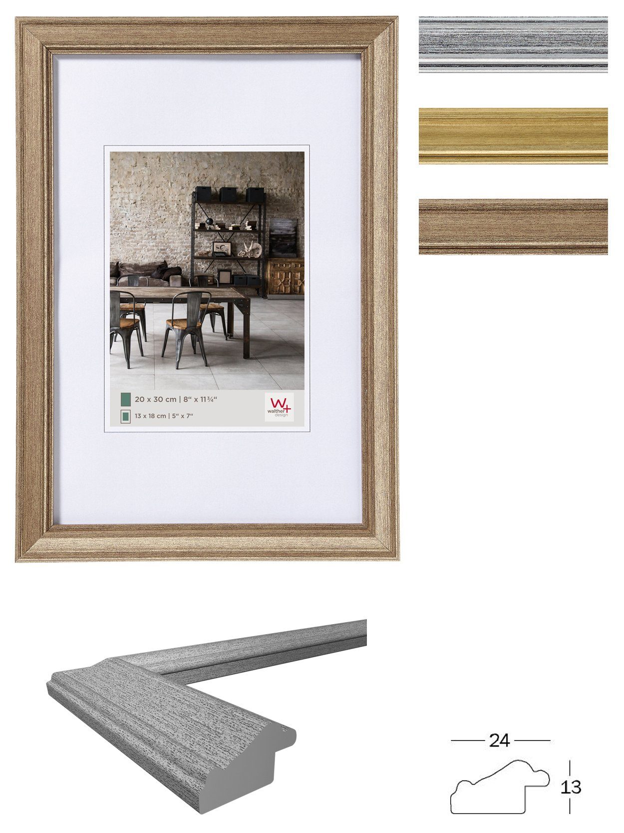 Walther Design Bilderrahmen Design-Bilderrahmen Lounge günstig online kaufen