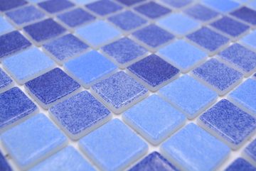 Mosani Mosaikfliesen Mosaikfliese Poolmosaik Schwimmbadmosaik blau mix antislip