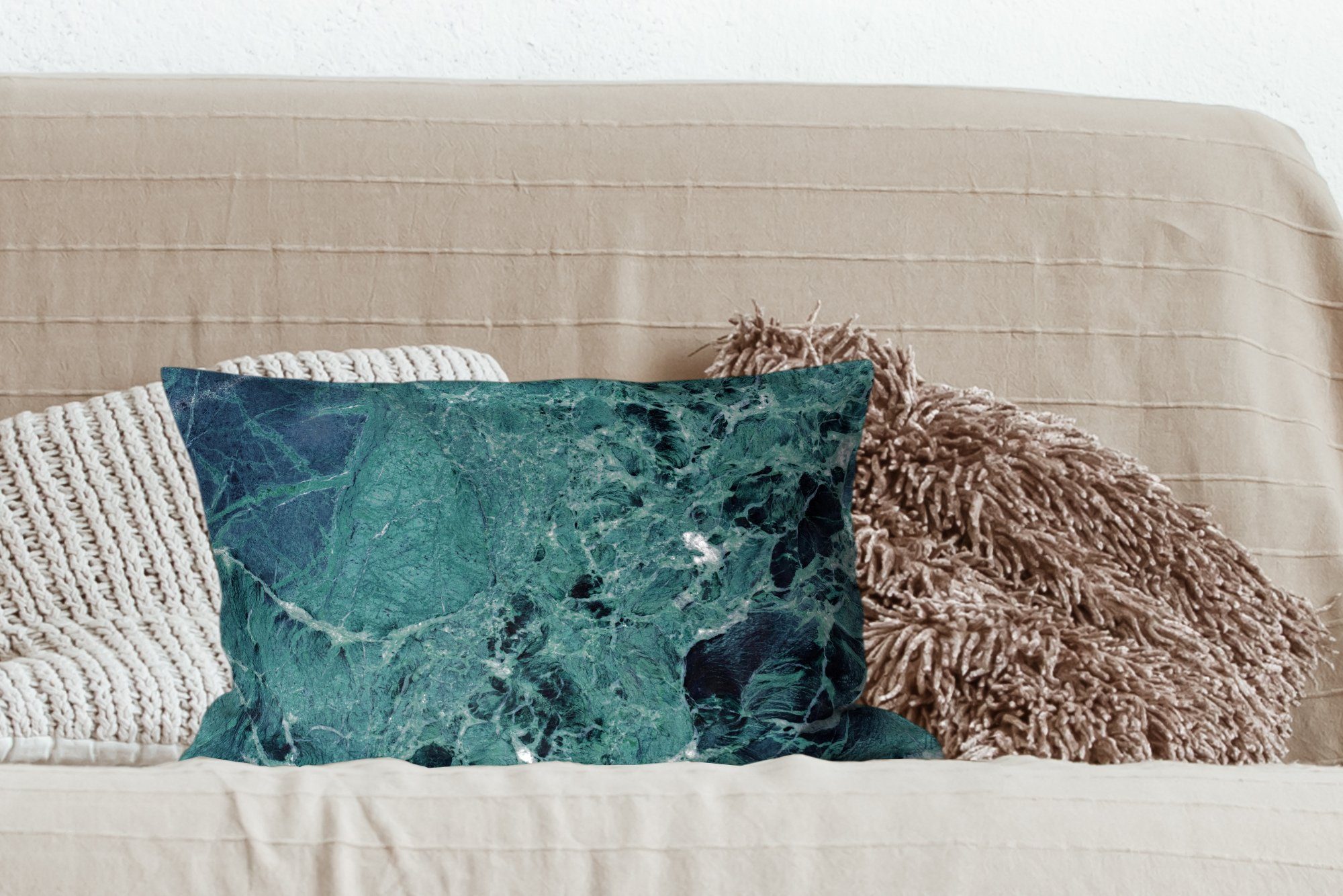 Schlafzimmer Marmoroptik - Dekoration, Stein Füllung, Dekokissen - - - Textur Zierkissen, mit Wohzimmer Design, MuchoWow Dekokissen Marmor