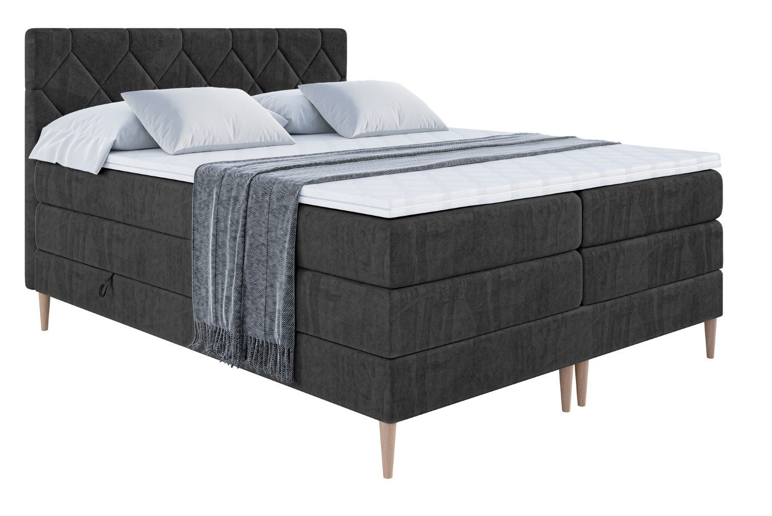 ALTDECOR Boxspringbett CATOR-F KING (Multipocket-Matratze H4, günstig online kaufen