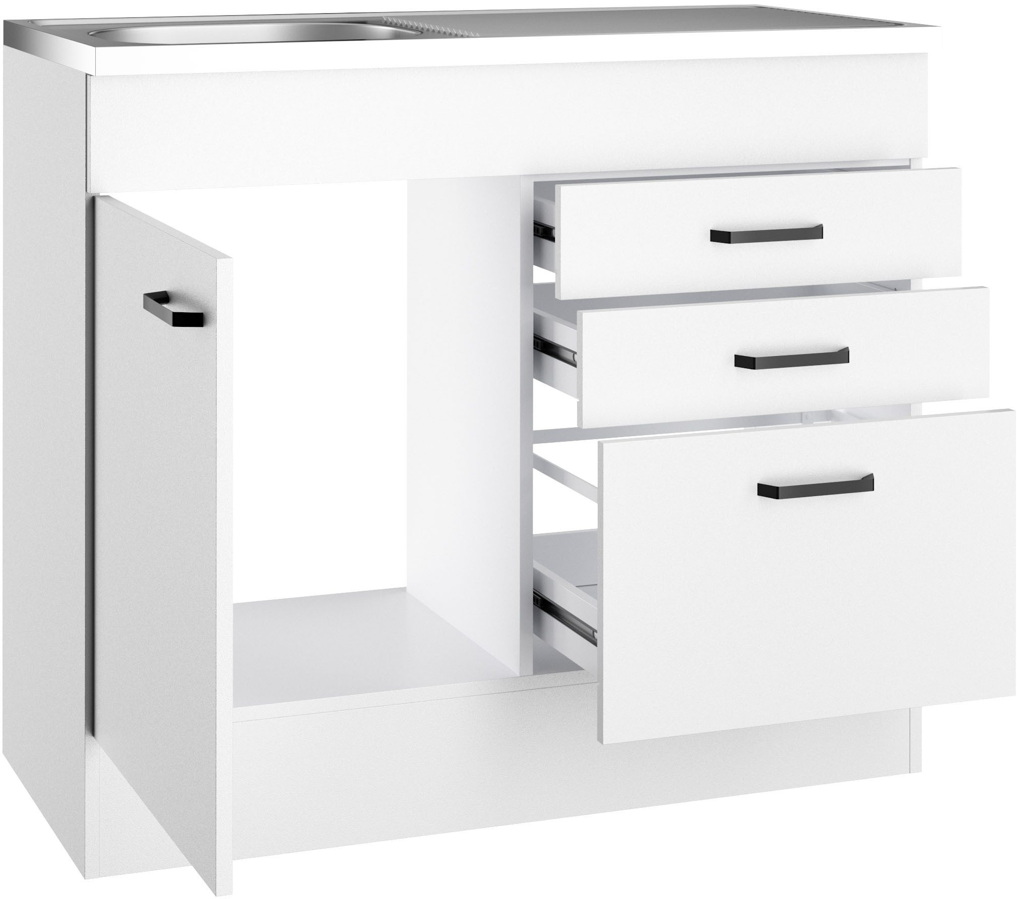 OPTIFIT Spülenschrank OPTImulti Breite 100 cm, Tiefe 50 cm, mit Spülenauflage