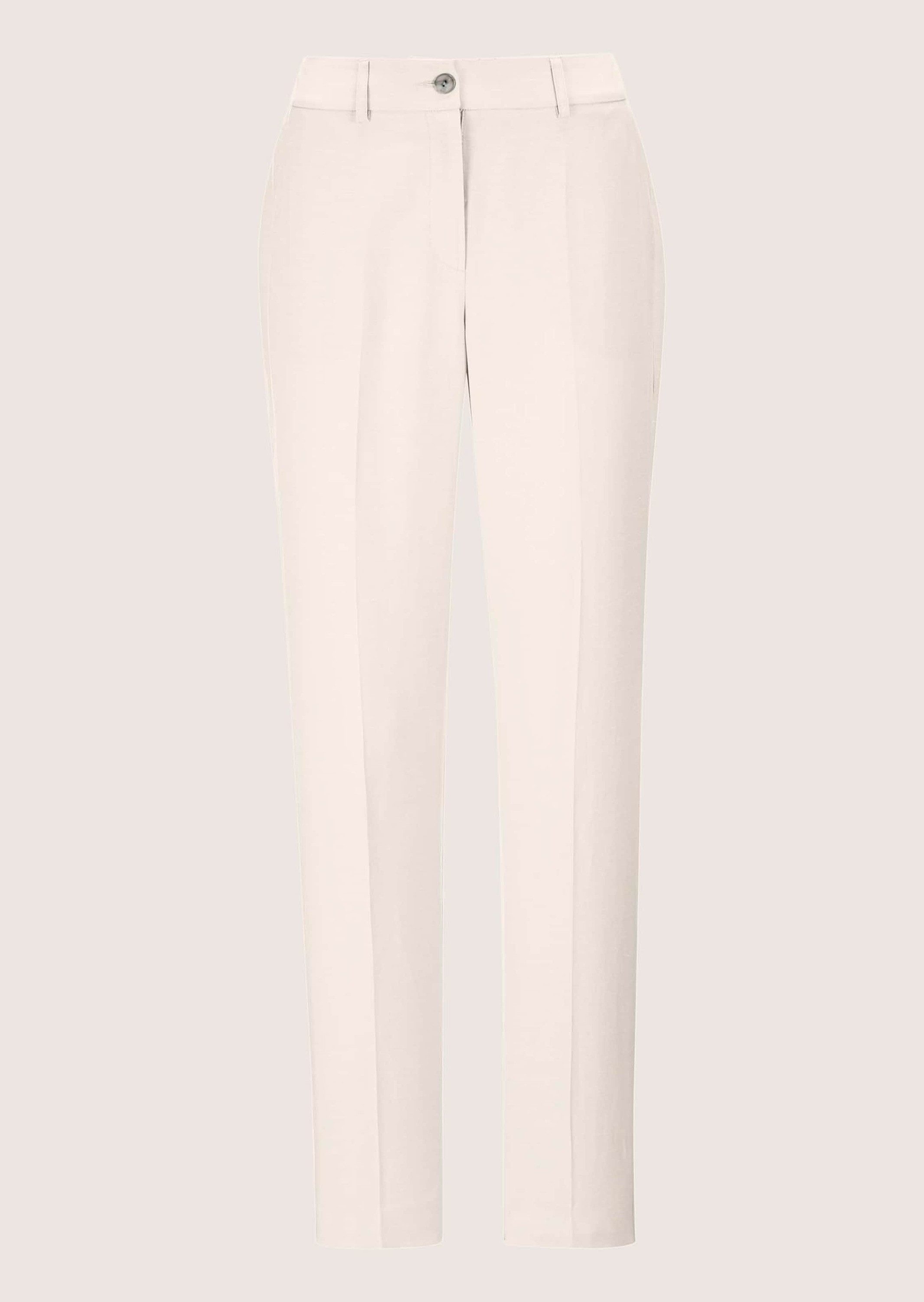 MADELEINE Bügelfaltenhose Kurzgröße: Elegante Bügelfaltenhose mit Formbund Uni-Design, Verschluss mit Formbund und Gürtelschlaufen