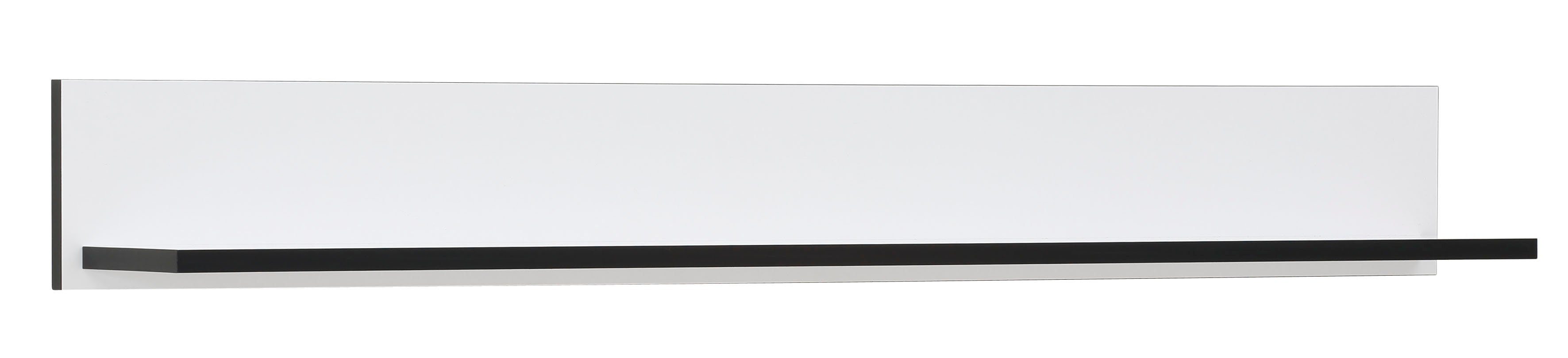 HELA Wandboard Ariana, 120 cm Weiß weiß Kanten, abgesetzte Schwarz 