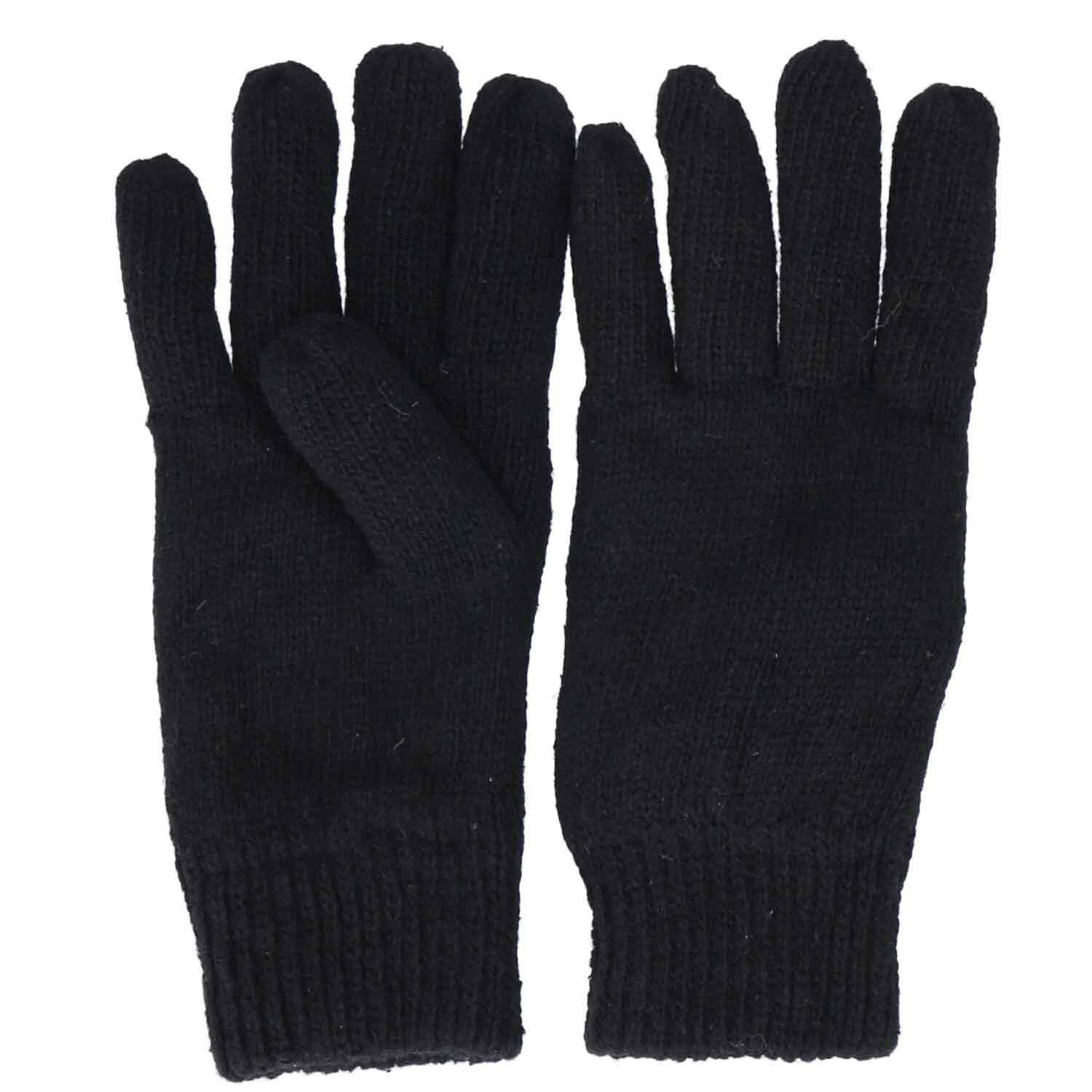 Antonio Strickmütze Antonio Herren Winter Fingerhandschuhe mit Thinsulate 3M Black (1-St)