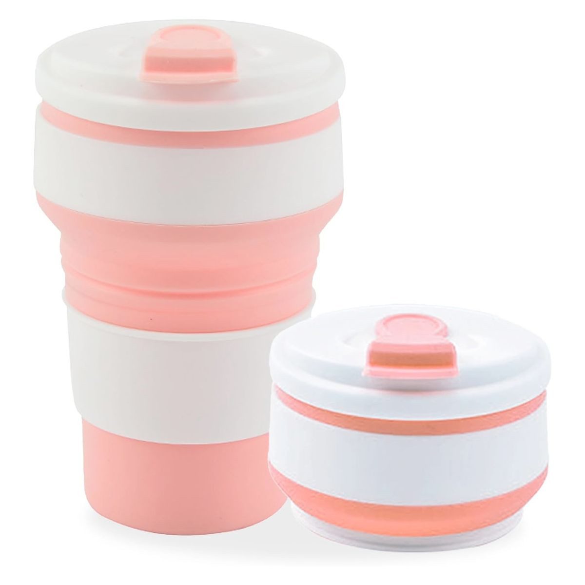 König Design Термокружка Faltbecher 350ml, Silikon, Zusammenklappbar, BPA-frei, Reisebecher für Kaffee