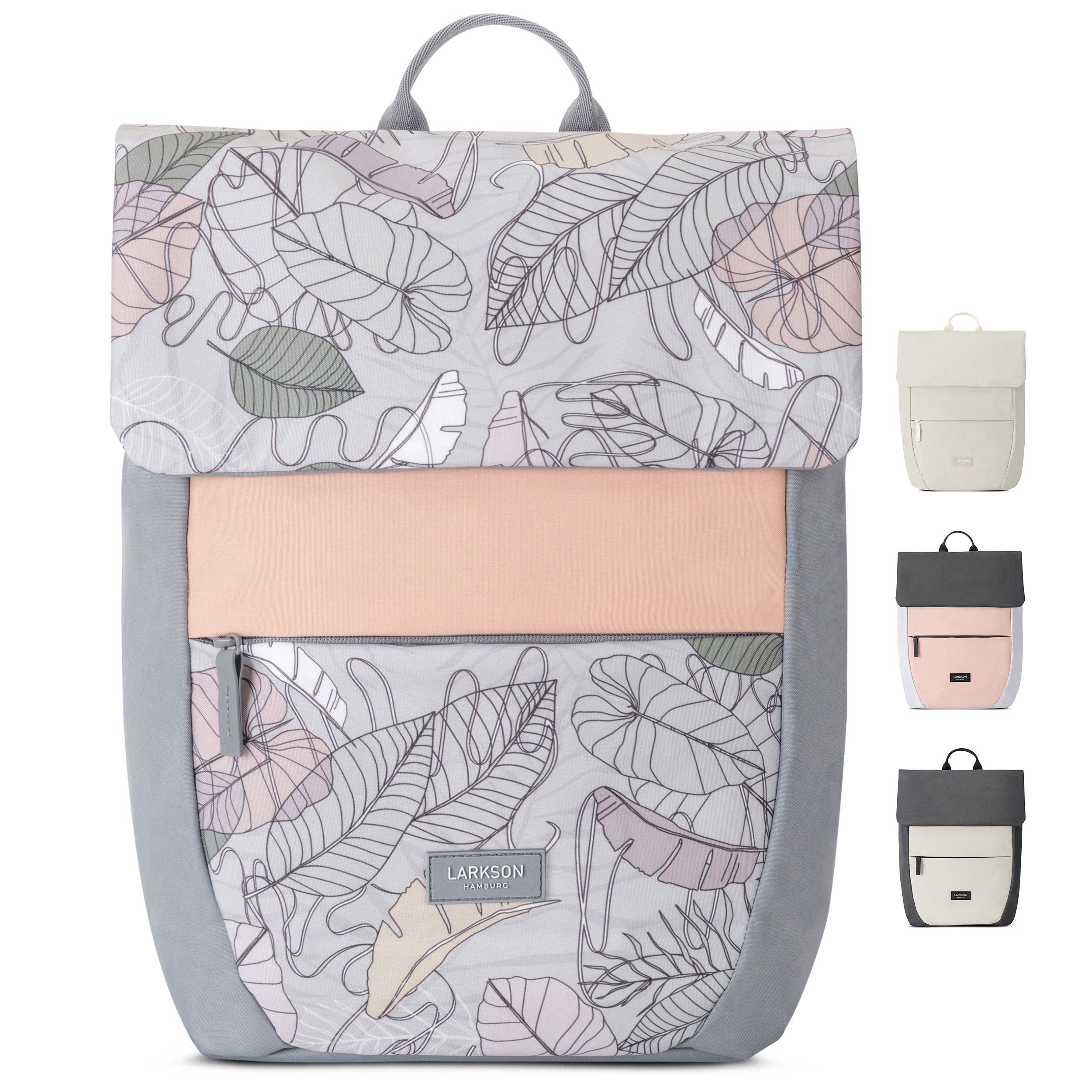 LARKSON Cityrucksack Ronja Laptop Rucksack Damen Herren Klein Elegant, Magnetverschluss, Laptopfach, Wasserabweisend