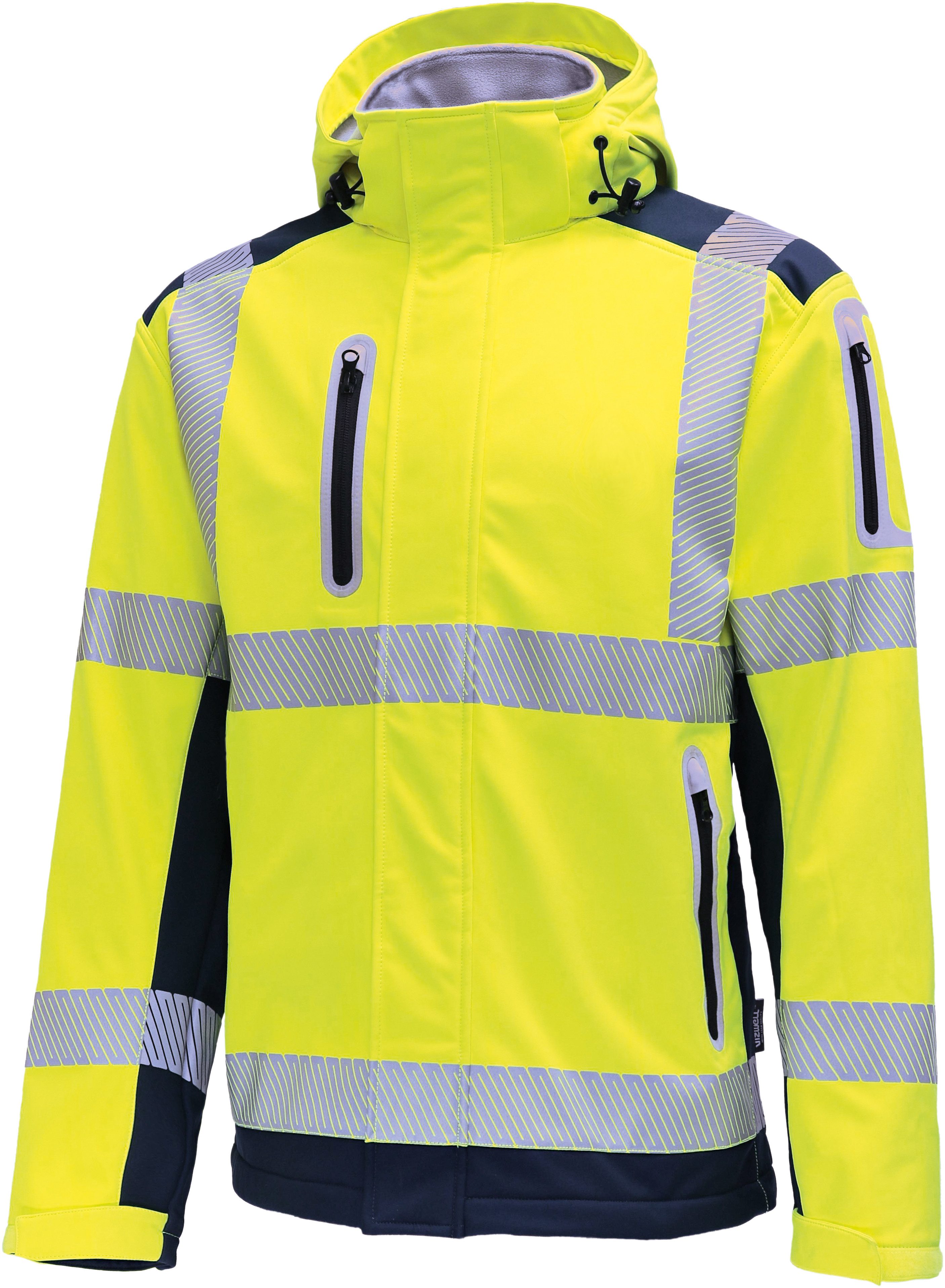 vizwell Softshelljacke Warnschutz Sicherheitsjacke warnorange warngelb günstig online kaufen