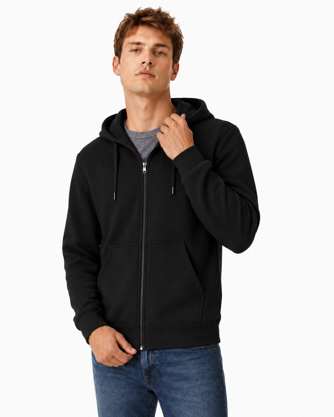 S&S Kapuzensweatjacke Herren Kapuzenjacke Zip-Hoodie (Packung, 1-tlg., Kapuzensweatjacke) Sweatshirt Kapuze mit Reißverschluss