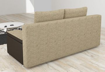 MOEBLO Schlafsofa ANDREA, Couch für Wohnzimmer, Sofa Federkern Sofagarnitur Polstersofa Wohnlandschaft, - (BxHxT): 200x90x92 cm