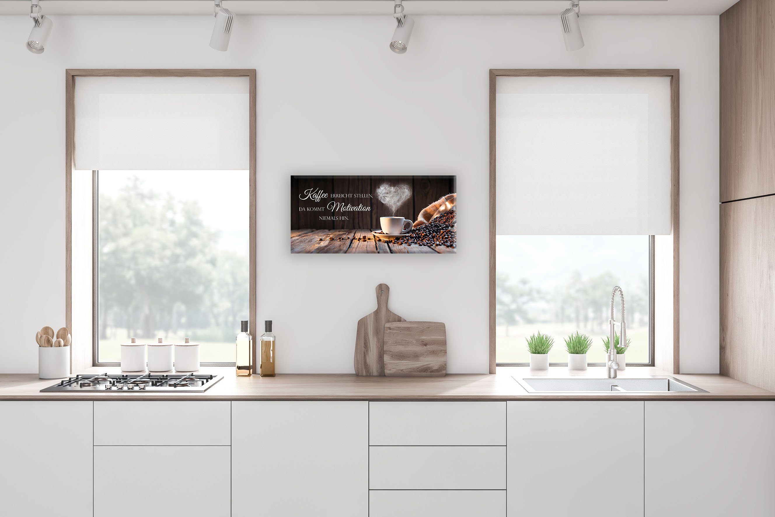 Bönninghoff Leinwandbild Wandbild KAFFEE UND BOHNEN 33x70 cm – Leinwandbild Keilrahmen Deko, Kaffee, Kaffee Bilder, Motivationsbilder (1 St), auf Keilrahmen ges – Bild 4 von 5