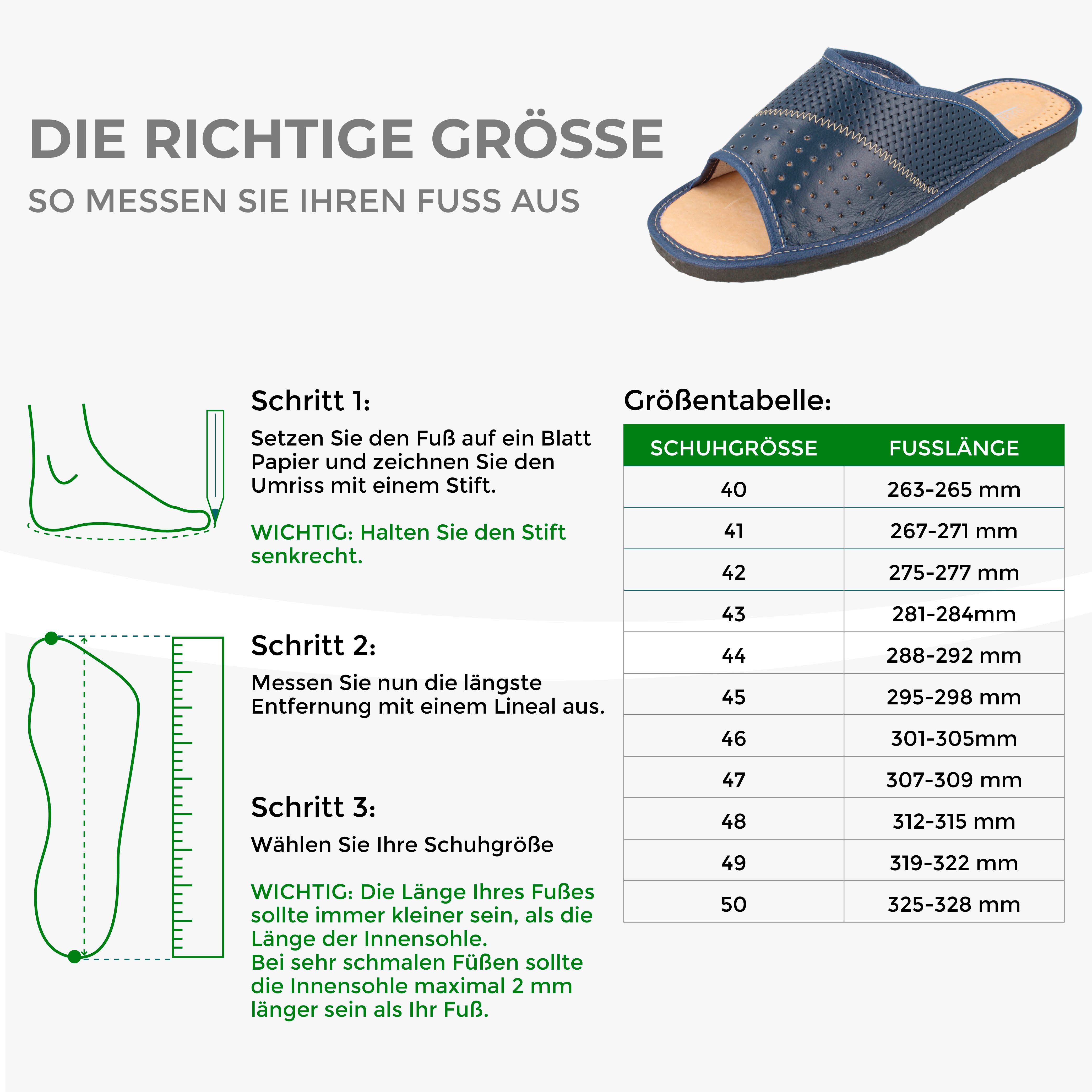 filsko Veere Herren offen aus Leder Hausschuh Lederschuhe