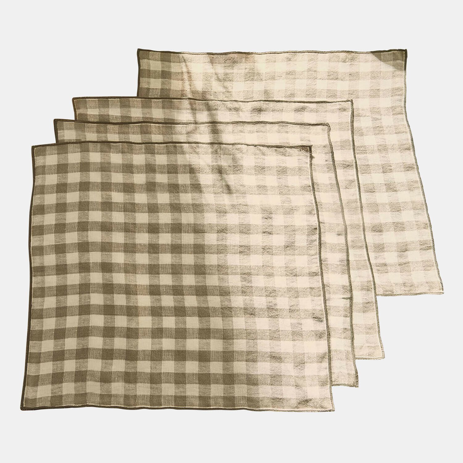 Mirabeau Stoffserviette Serviette 4er Set Marrowby beige/weiß