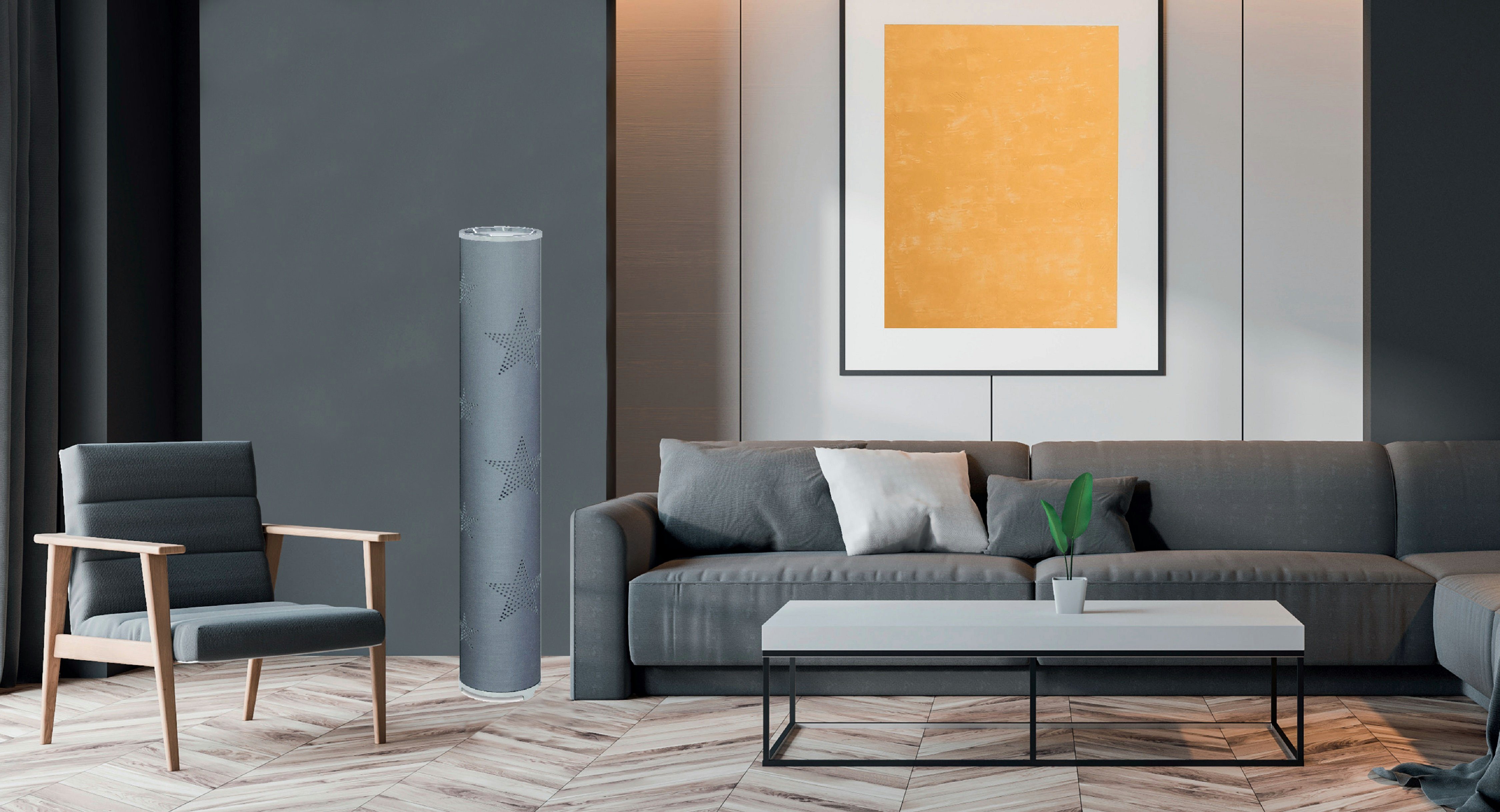 TRANGO LED Stehlampe, 1242L Modern Design LED Stehleuchte STARS inkl. 2x E1 günstig online kaufen