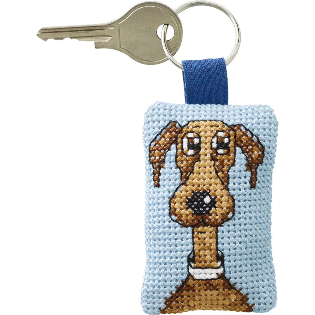 Permin Kreativset Permin Kreuzstich Stickpackung Schlüsselanhänger "Hund", Zählmuster..., (embroidery kit by Marussia)