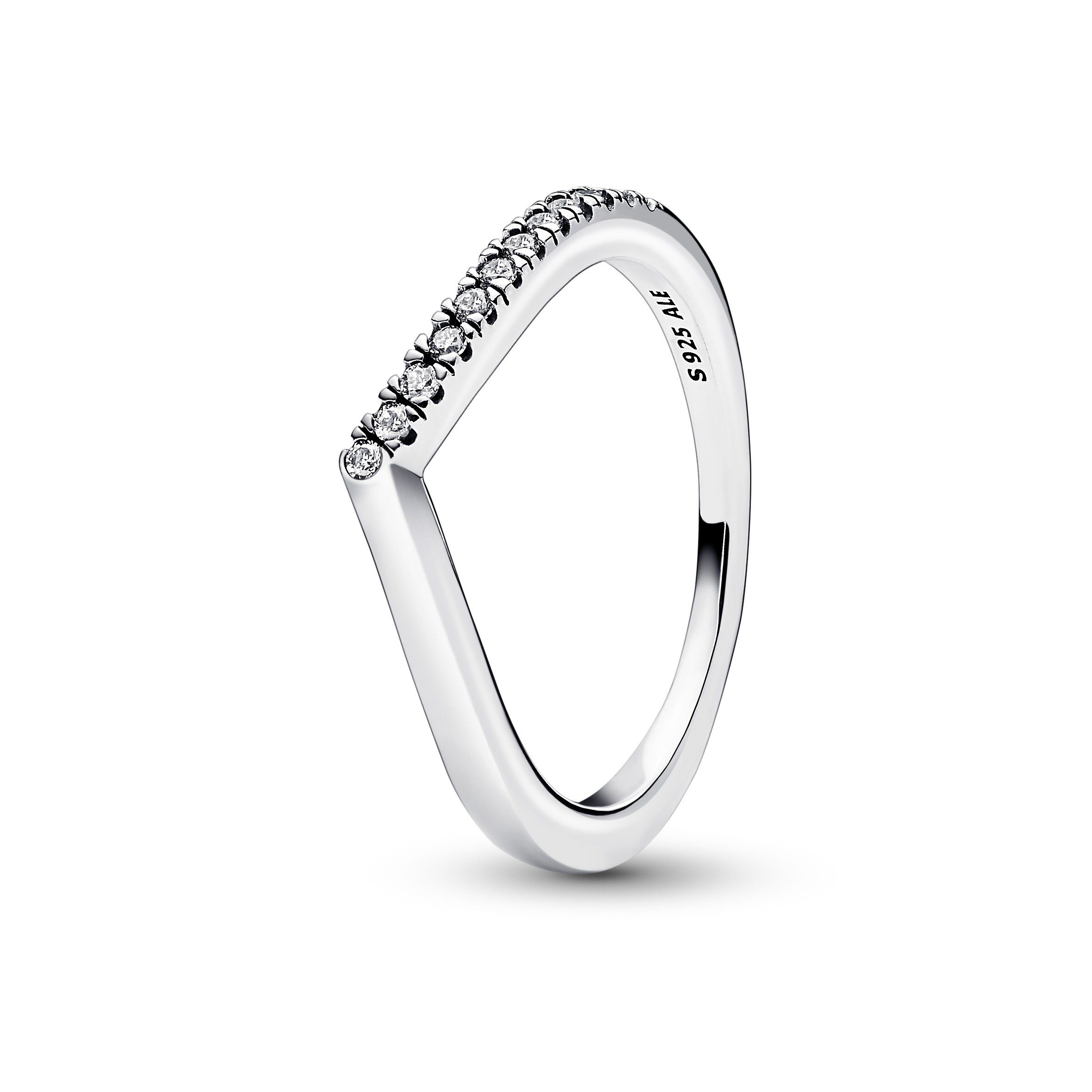 Pandora Silberring Pandora Ring Half Sparkling Wishbone 192394C01-58 Silber