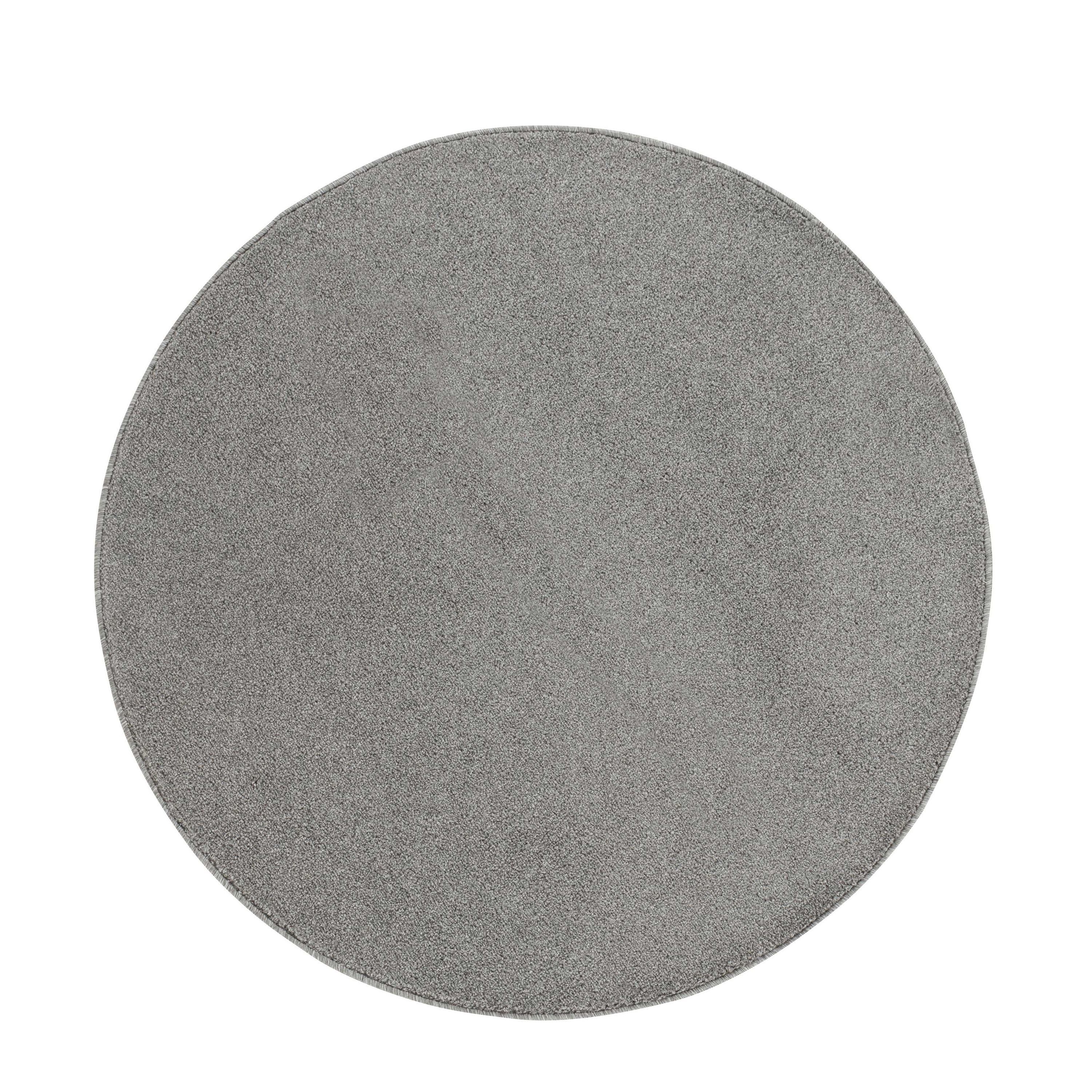 Carpettex Veloursteppich Unicolor - Einfarbig, Rund, günstig online kaufen