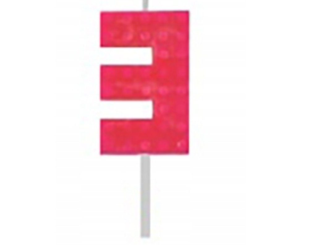 Festivalartikel Geburtstagskerze Pixie-Kerzen Nummern: 3 Свічки Geburtstag Geburtstagskerze