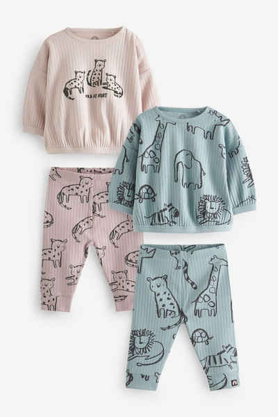 Next Shirt & Leggings T-Shirts und Leggings im 4-teiligen Baby-Set (4-tlg)