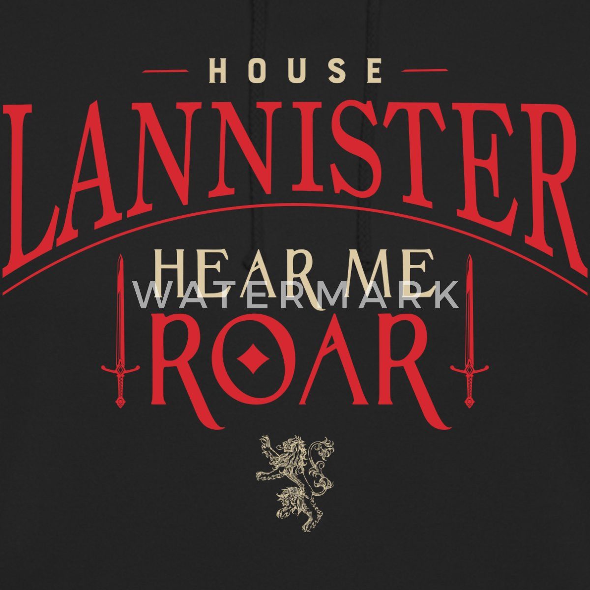 Spreadshirt Hoodie Game Of Thrones Haus Lannister Hear Me Roar Unisex Hoodie (1-tlg)