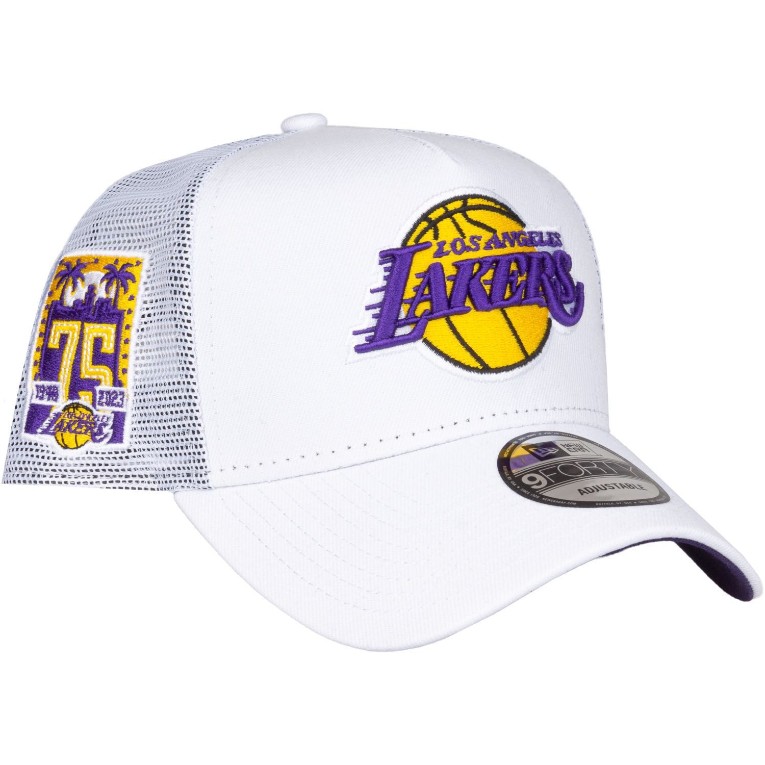 New Era Trucker Cap AFrame Trucker 75TH Los Angeles Lakers