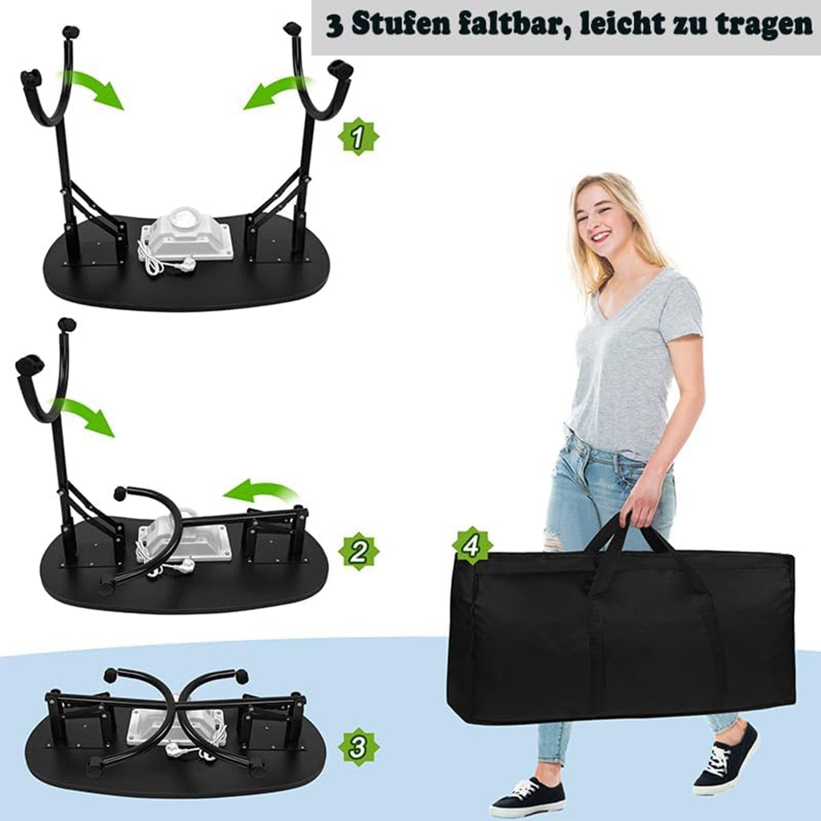 FIVMEN Arbeitstisch Maniküretisch Faltbar Nageltisch Tragbarer mit Rollen Beweglich (mit Bringen Sie Schublade und tragbare Tasche) – Bild 3 von 5