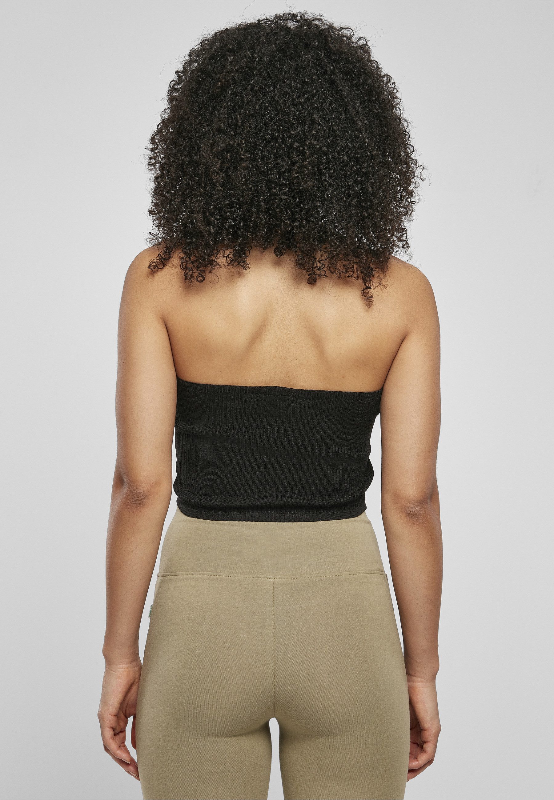 URBAN CLASSICS Muskelshirt Urban Classics Damen Ladies Rib Knit Crossed Neckholder Top (1-tlg)