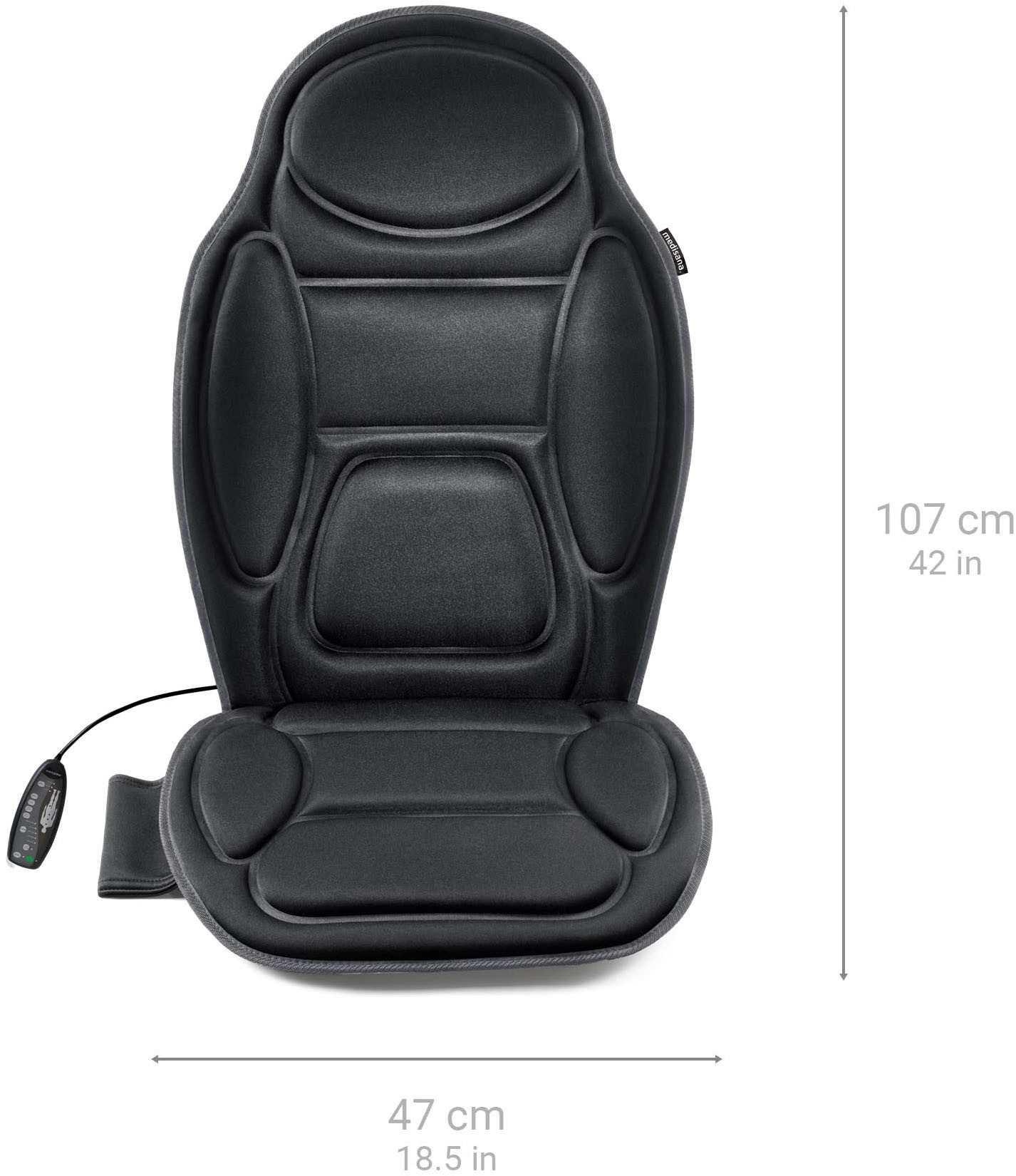 Medisana Massagesitzauflage MCH, 4 Massagezonen, 3 Intensitäten, 5 Programme, zuschaltbare Wärme