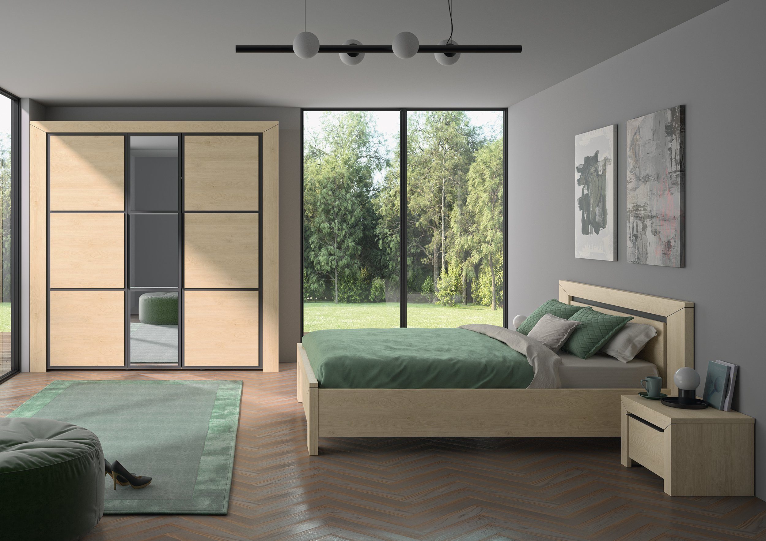 Gami Jugendzimmer-Set Brugge, (Set, 4-tlg), In 2 Farben erhältlich