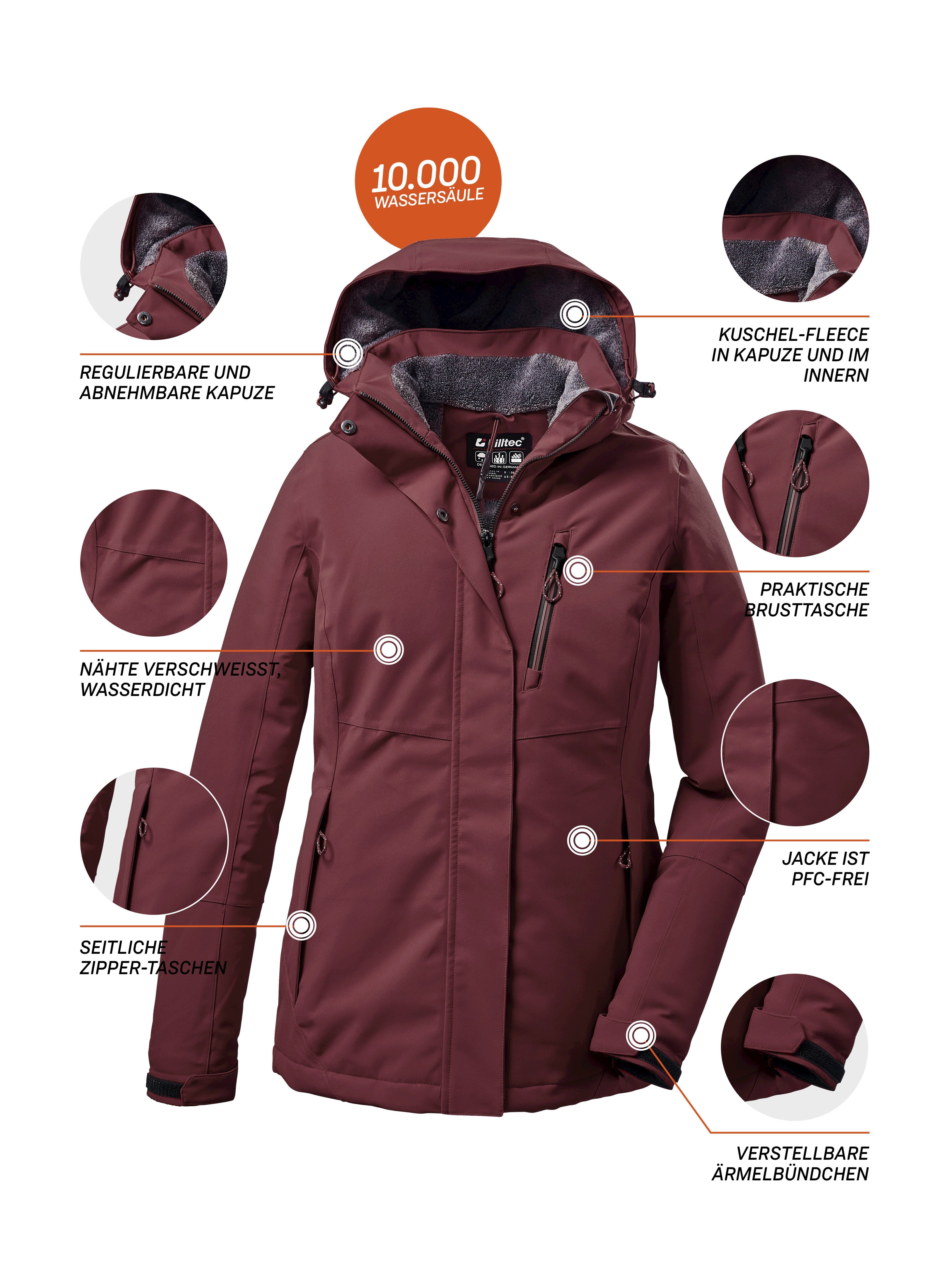 Outdoorjacke Killtec KOW 140 JCKT weinrot WMN