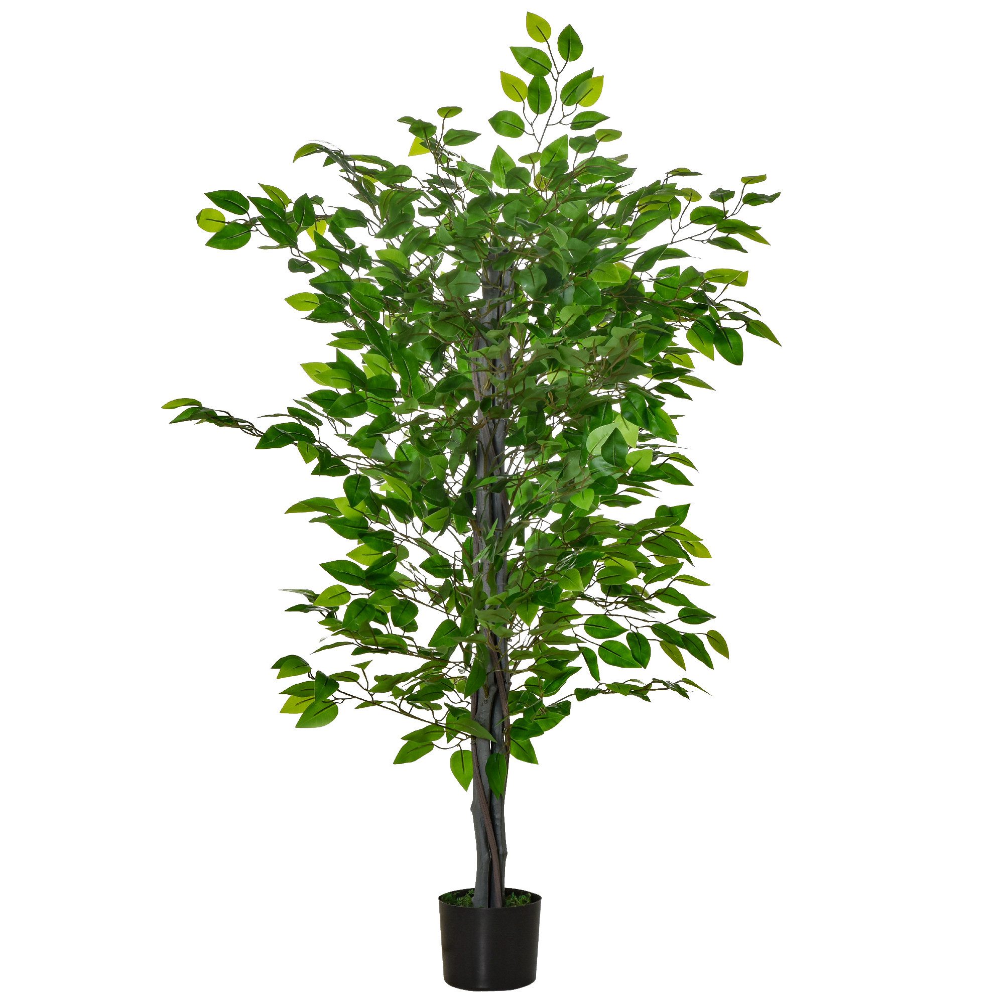 Kunstpflanze Künstlicher Ficusbaum groß 135 cm, Plastik Künstliche Pflanzen