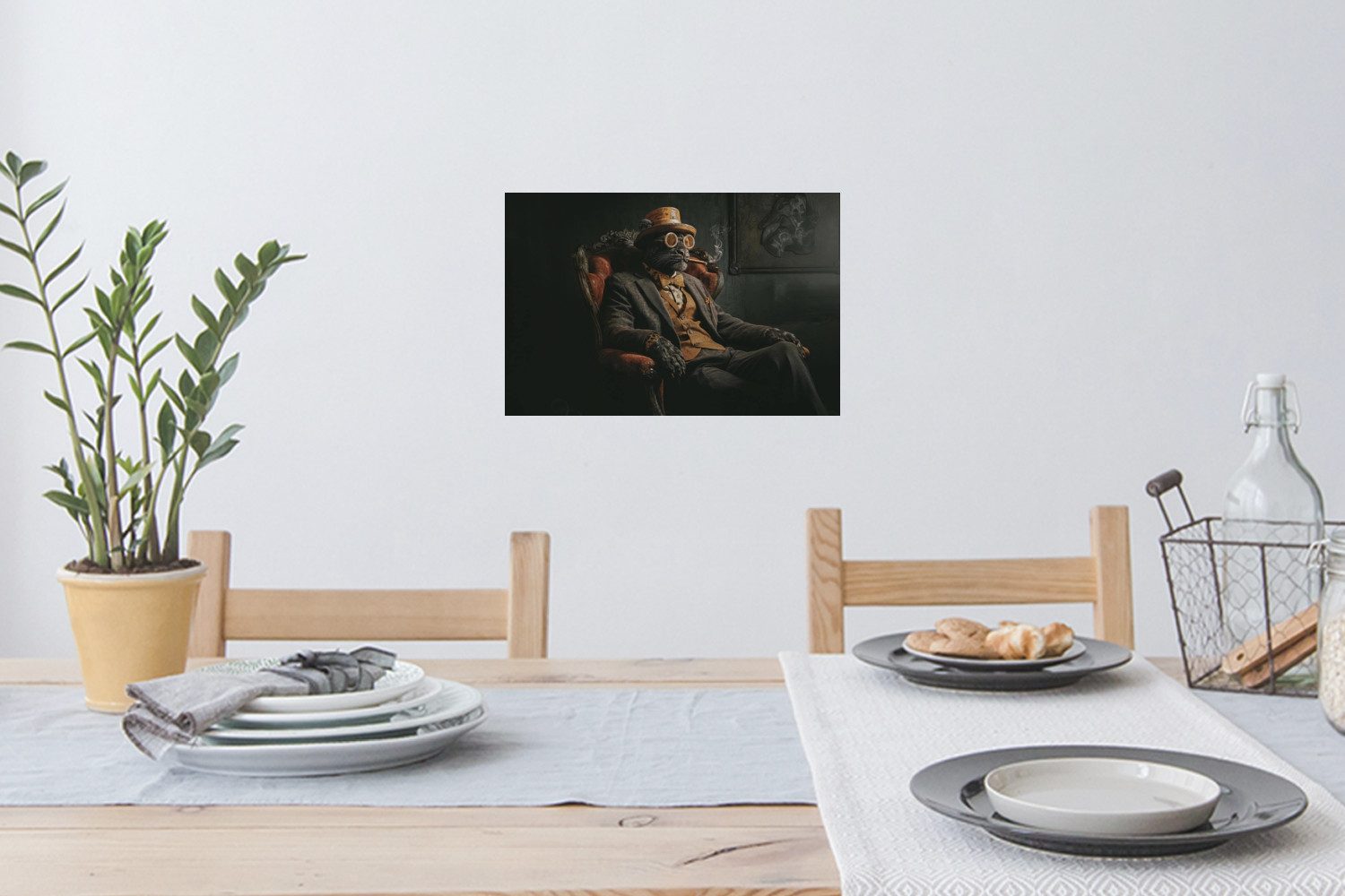 MuchoWow Wandsticker Katze - Anzug - günstig online kaufen