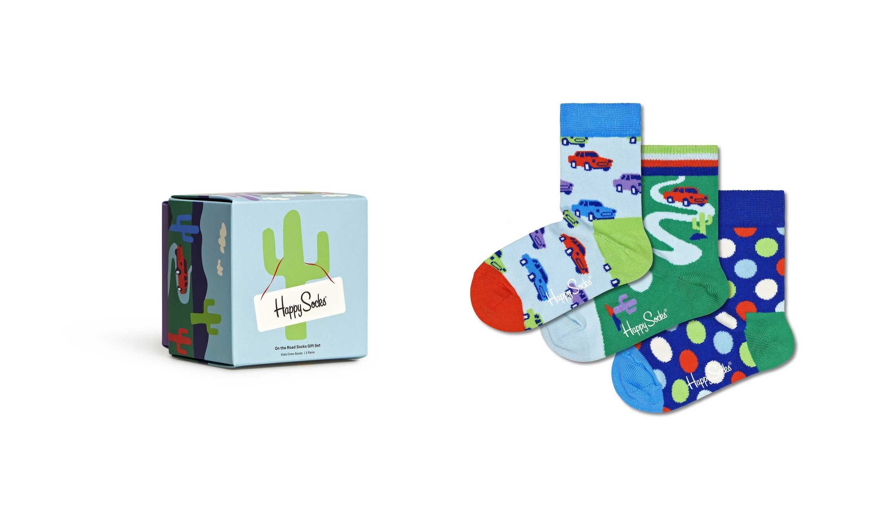 Freizeitsocken Roadtrip Kinder Pack Socks - Socken 3er unisex, Geschenkbox Happy