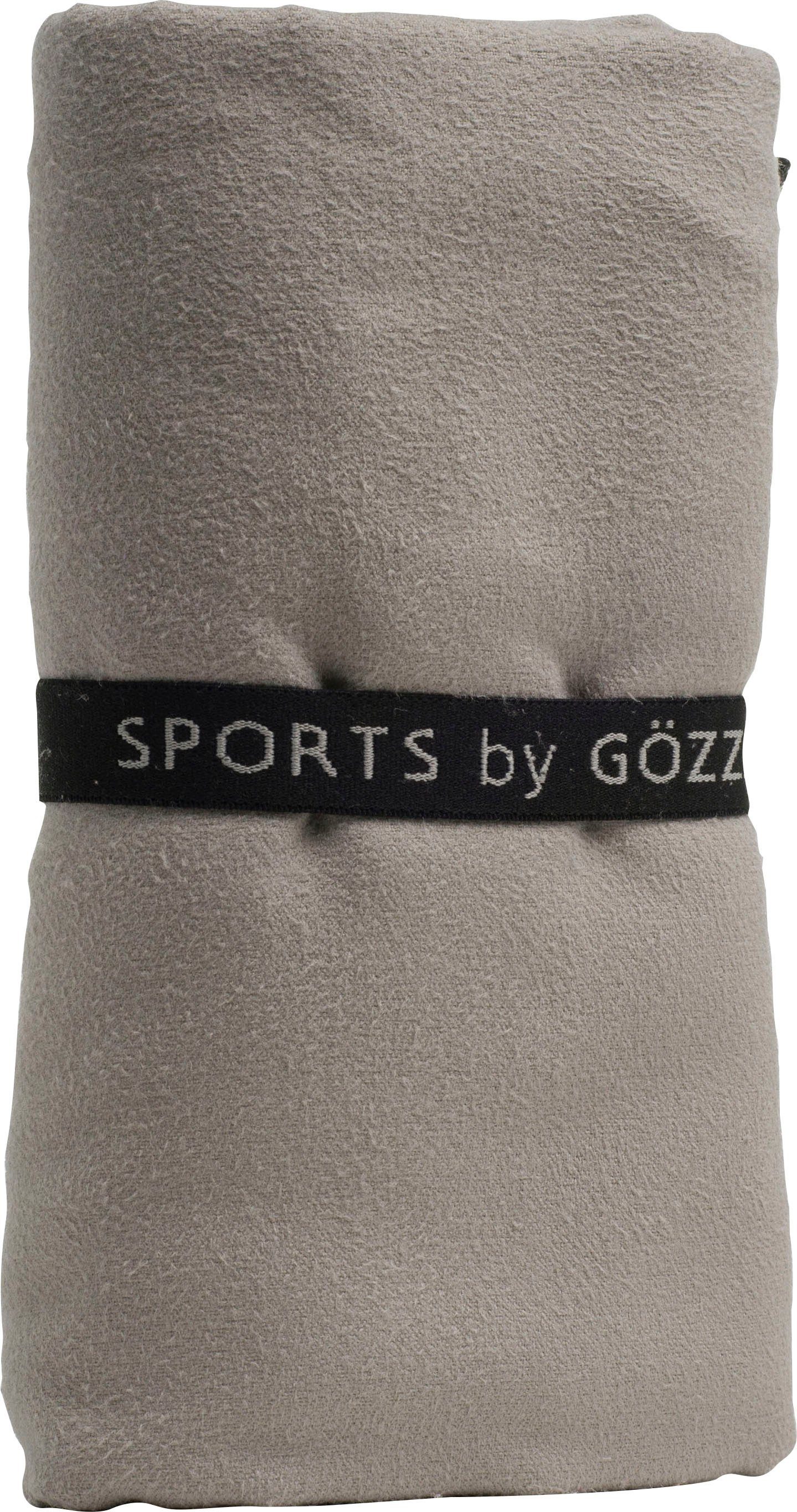 Gözze Saunatuch Sports by Gözze, Microfaser (1-St), Sporthandtuch, Größe 80/180 cm, schnell trocknend durch Microfaser taupe