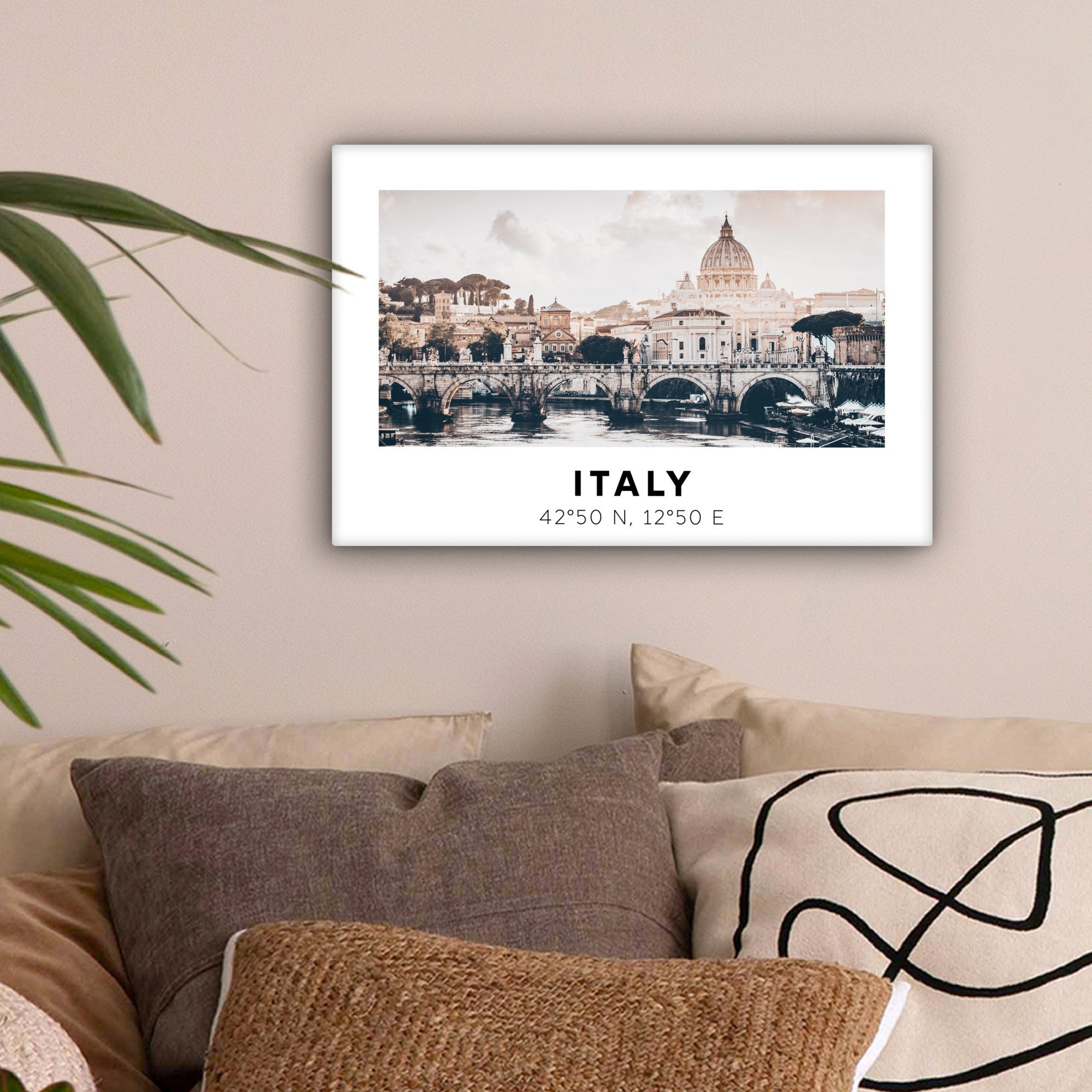 OneMillionCanvasses® Leinwandbild Rom - Skyline - Italien - Sommer, Fotodru günstig online kaufen