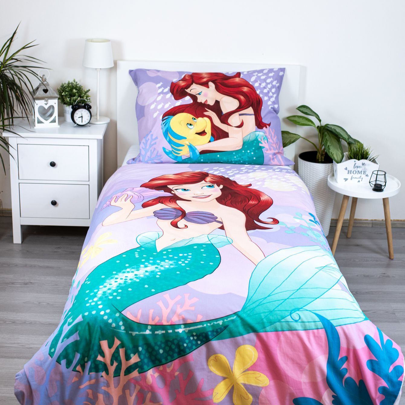 Disney Kinderbettwäsche Ariel Bettwäsche – Bettbezug 140x200 cm & Kissenbez günstig online kaufen