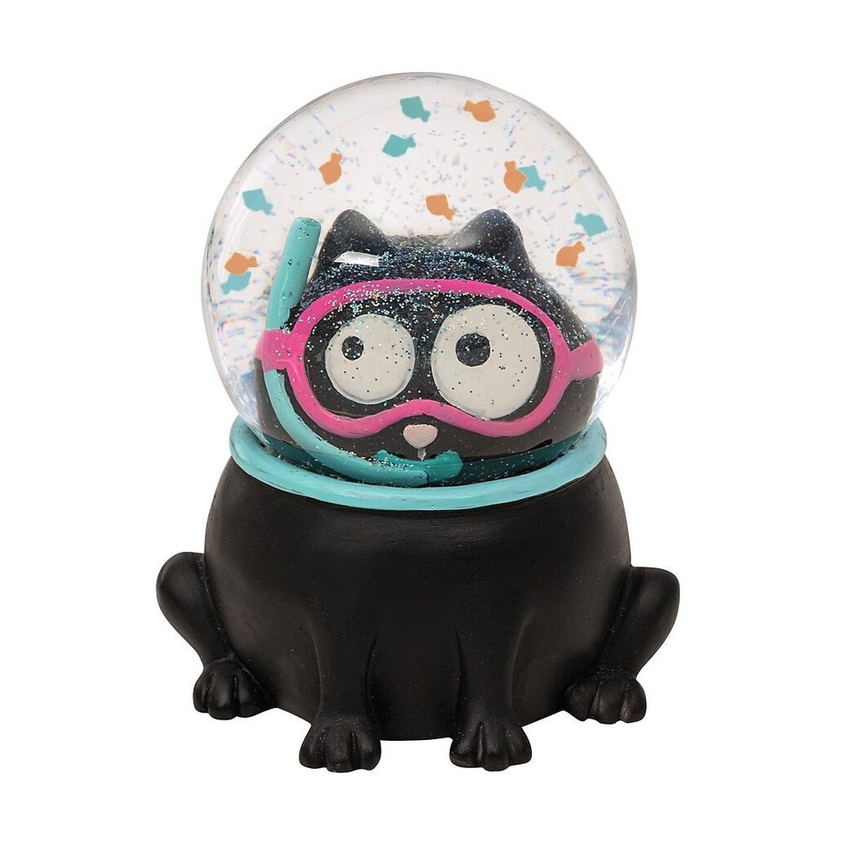 Moses. Verlag Schneekugel Ed the Cat Schneekugel mit Glitterfischen, Polystyrol, 8 cm, Geschenk