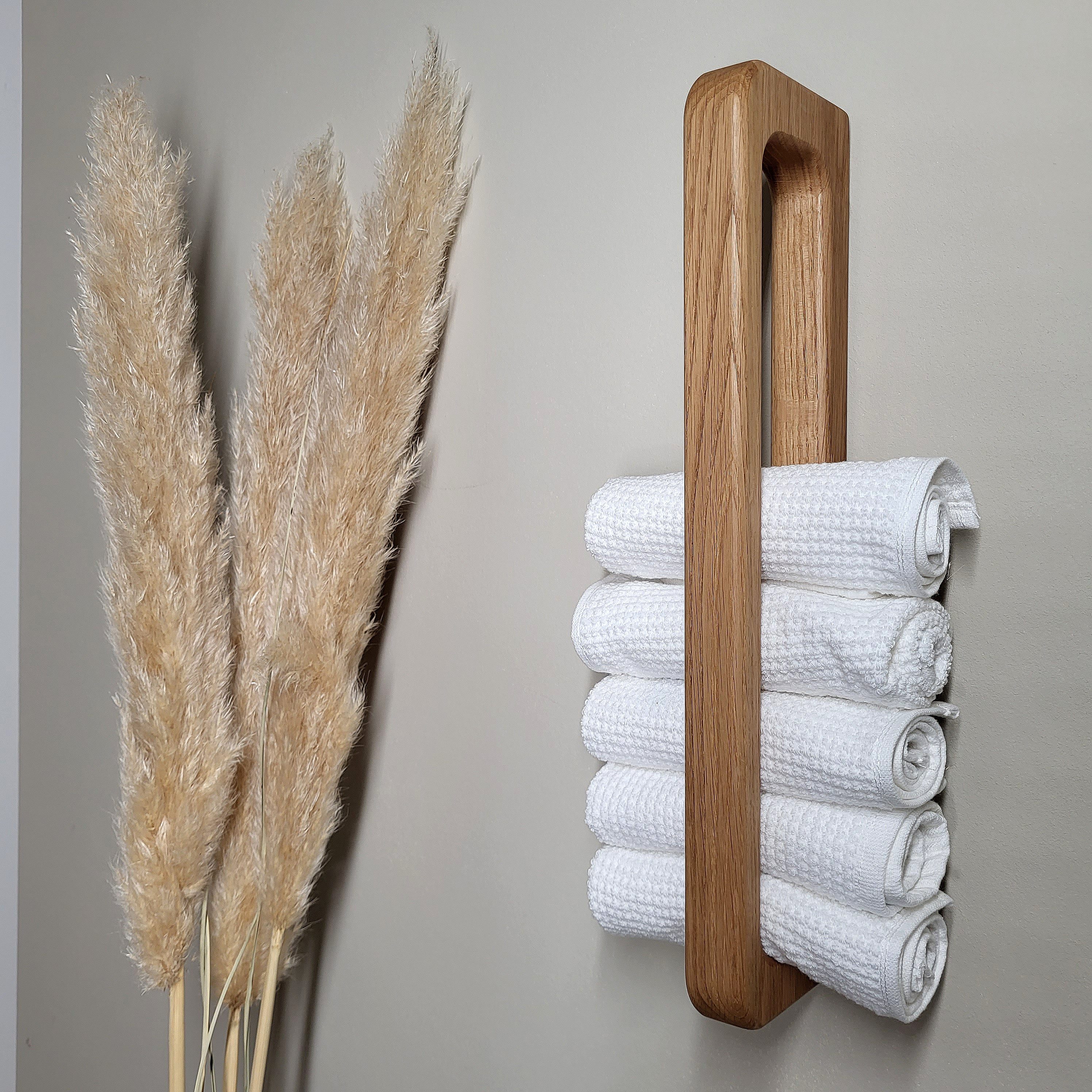 ScandiHooks Handtuchhalter Handtuchhalter aus massivem Eichenholz günstig online kaufen