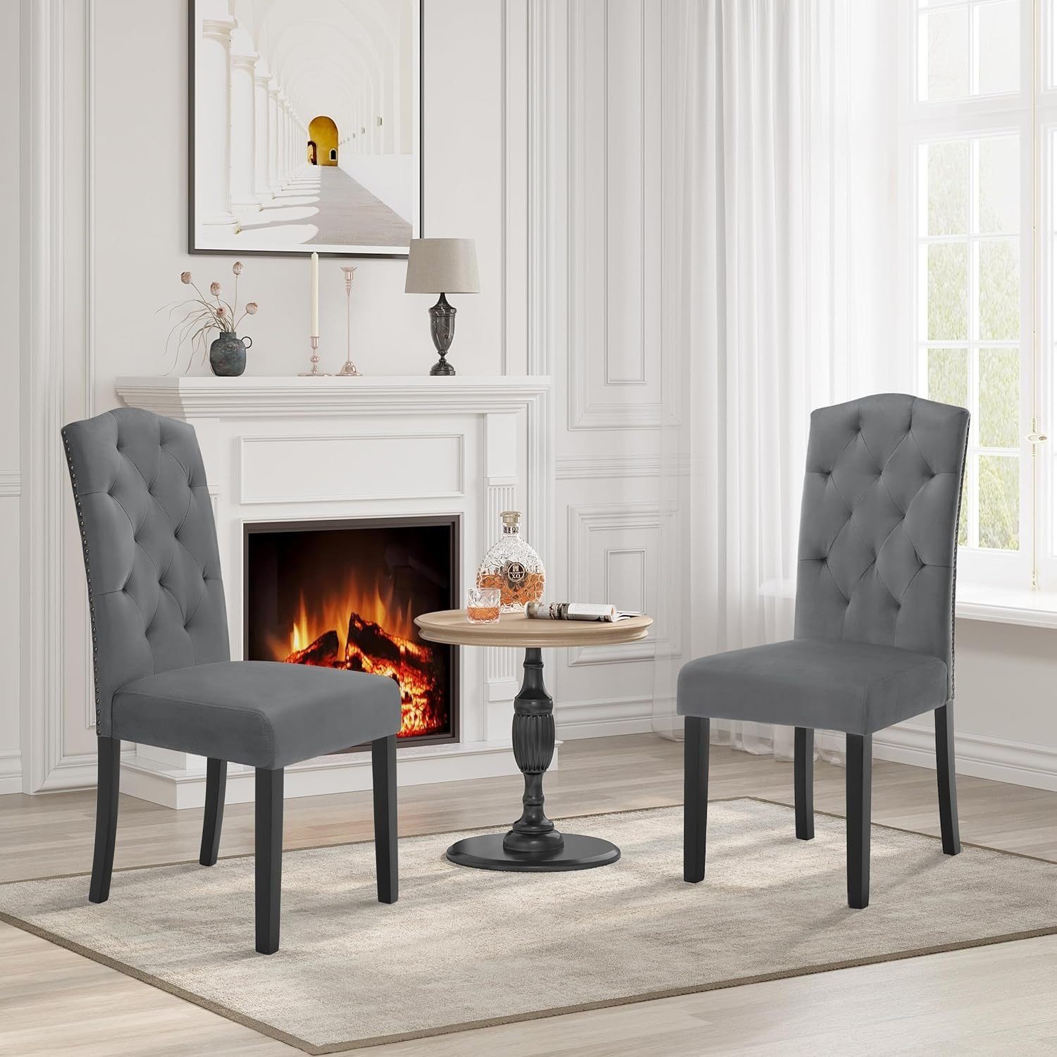 EUGAD 4-Fußstuhl (6 St), Esszimmerstühle mit Massivholzbeine günstig online kaufen