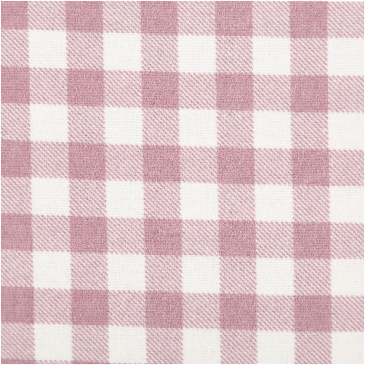 SCHÖNER LEBEN. Stoff Flanellstoff Baumwollstoff Karos altrosa 1,43m Breite, atmungsaktiv