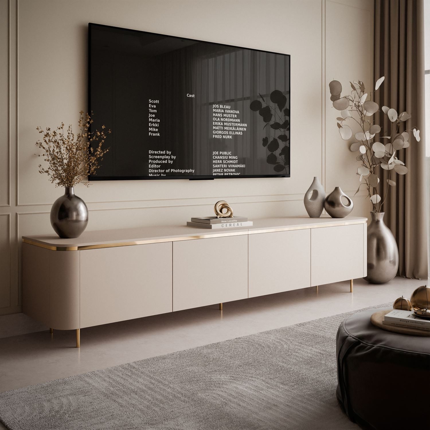 Lookway TV-Schrank AVELINE 200 cm mit LED-Beleuchtung